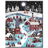 Paint by Numbers Christmas Illustration Christmas Village Winter